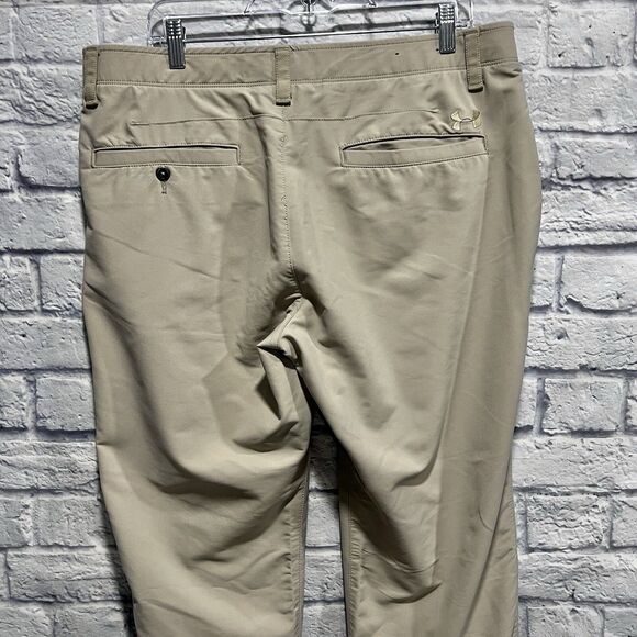 Under Armour Mens Khaki Performance Casual Golf Stretch Pants Sz 38X32‎ (36X31) - Picture 6 of 13